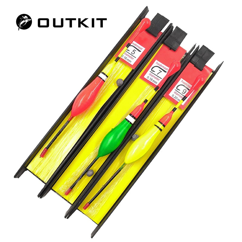 OUTKIT 3pcs/Lot Carp Fishing Line Bobber Group Fish Float Fishing Tackle China Hook Buoy Fish Floating Tiple Suit Accessories