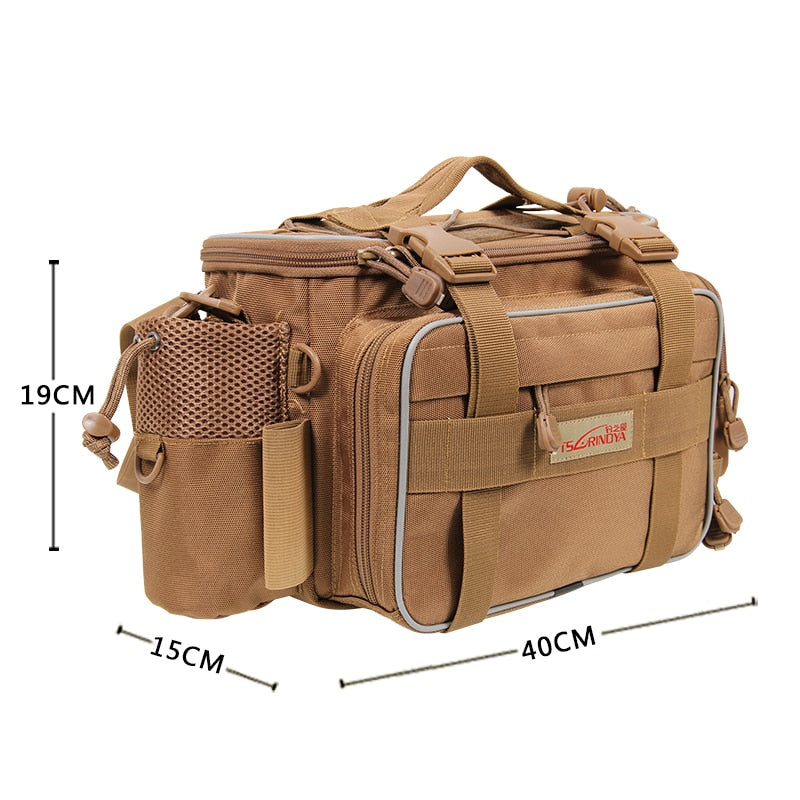 TSURINOYA Multifunction Fishing Bag Y7 19*15*40cm High Capacity  Fishing Tackle Lure Bag Shoulder Bag Canvas Waist Bag