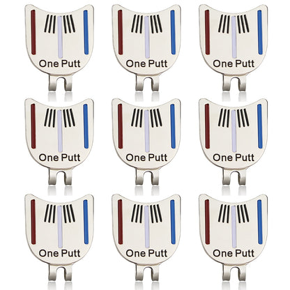 1 PCS One Putt Golf Ball Marker With Magnetic Hat Clip Putting Alignment Aiming Tool New Ball Mark Drop