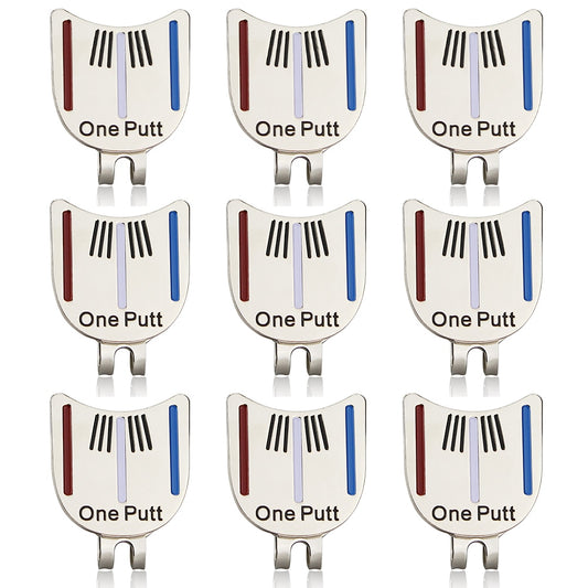 1 PCS One Putt Golf Ball Marker With Magnetic Hat Clip Putting Alignment Aiming Tool New Ball Mark Drop