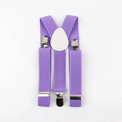 Solid Color Children Belt Baby Boys Suspenders Polyester Y-Back Braces Adjustable Elastic Kids