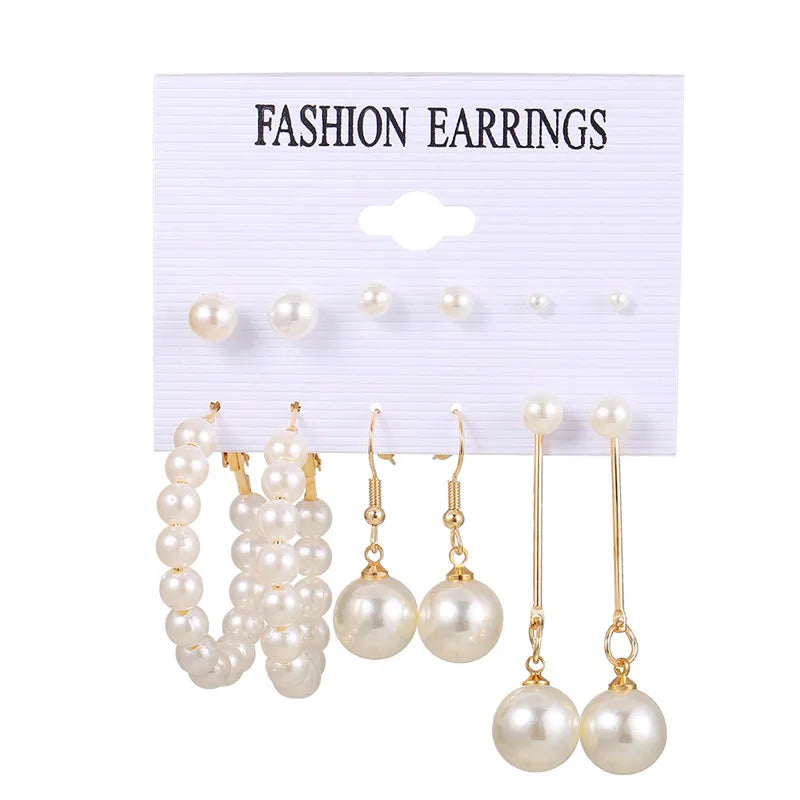 17KM Vintage Tassel Acrylic Earrings for Women Bohemian Earrings Set Big Dangle Drop Earring 2020 Brincos Female Jewelry