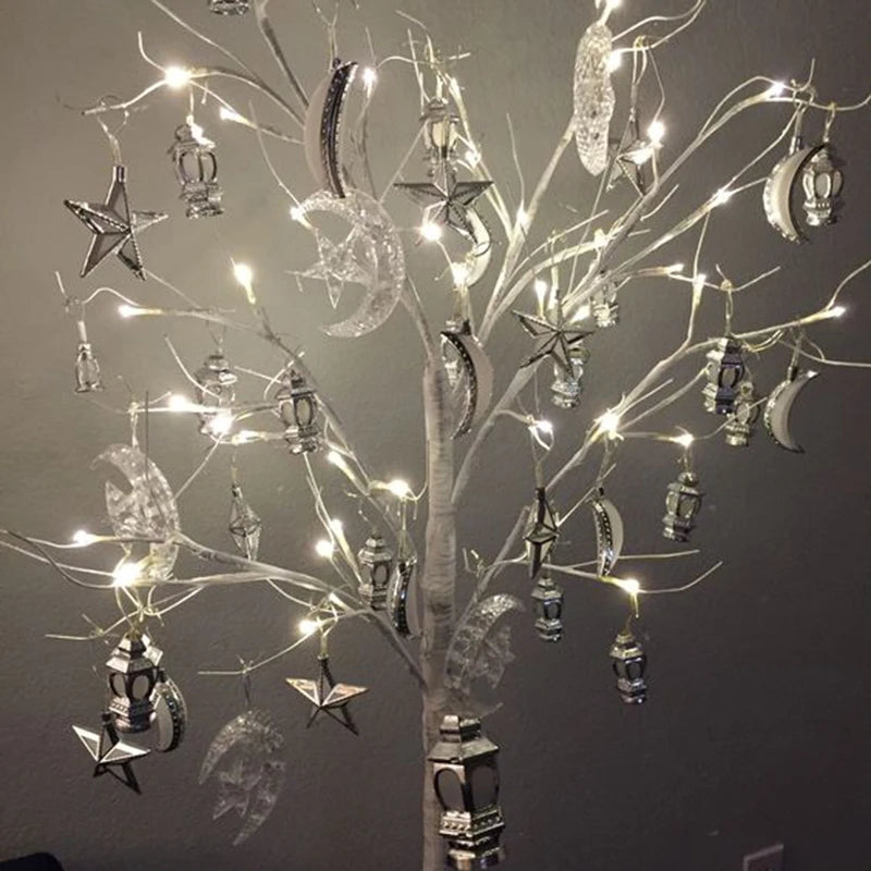 Ramadan Decorations Led Birch Tree Light EID Mubarak Decoration for Home Artificial Tree Lamp Ramadan Kareem Eid Al Adha Party