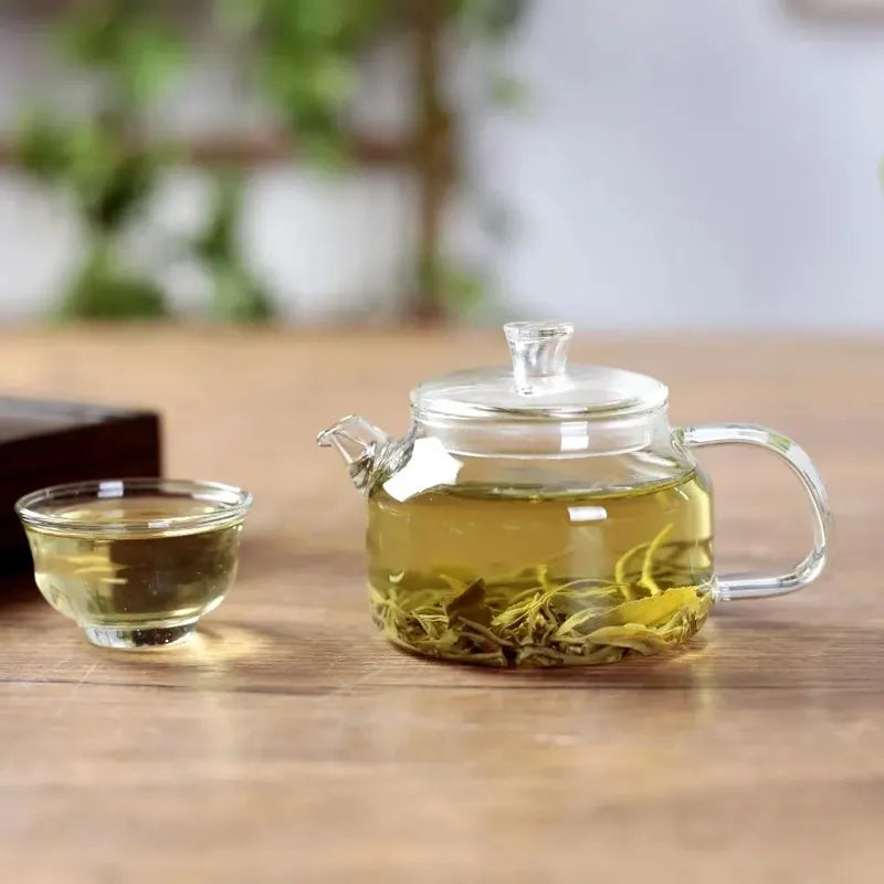 200ML Transparent Glass Teapot Water Jug Heat-Resistant Clear Kung Fu Tea Pot De