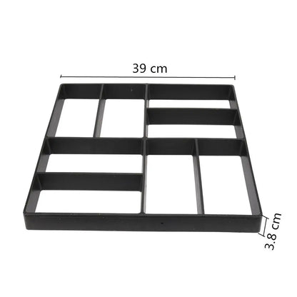 Plastic Path Maker Mold Reusable Concrete Cement Stone Brick Design DIY Manually Paving Paver Walk Mould Garden Building Tool