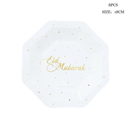 EID MUBARAK Moon Star Biscuit Mold Cookie Cutters Set Wooden EID Light Hanging Ramadan Mubarak Ramadan Kareem Party Home Decor