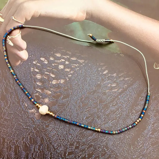 Thin Pearl Bracelet MIYUKI Handmade Delica Beads Glass Vintage Simple Bracelets for Women Boho Adjustable Rope Pulsera Jewelry