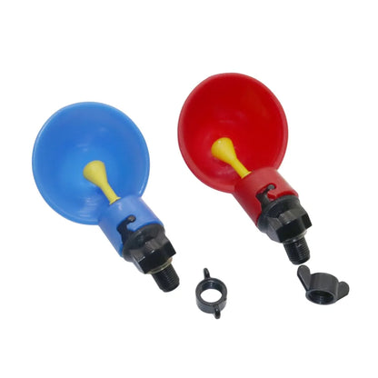 5 Pcs Poultry Water Drinking Cups Automatic Quail Chicken Drinking Plastic Chicken Fowl Drinker Cups Breeding Equipment