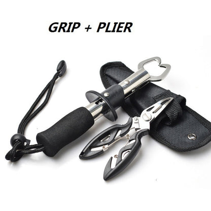 BODECIN Cutter Plier Scissor Fish Gripper Plier Set Nipper Pincer Snip Fishing Lure Lipgrip Accessory Tool Clip Grabber Trigger