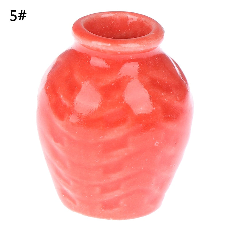 1/2/3/5/7/9pcs/Set Dollhouse Mini Ceramic Porcelain Vase Accessories Doll House Miniatures 1:12 Accessories Decorative Miniature
