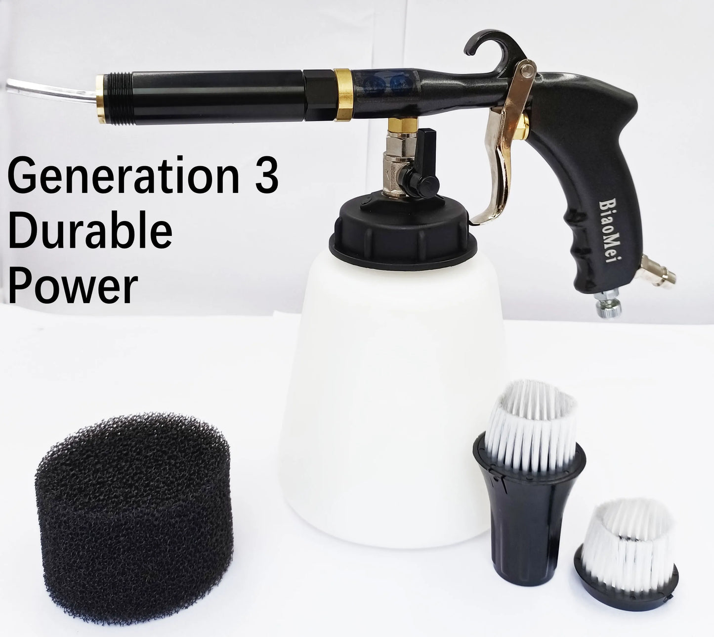 Z-020 Black Tornado Air Regulator Big Japanese Steel Bearring Tube Car Detailing Cleaning Tornador Gun