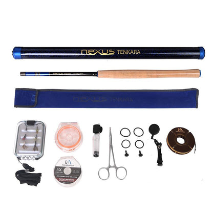 Maximumcatch Nexus 12/13ft Tenkara Telescoping Fly Fishing Rod 7:3 Action Double Zoom Tenkara Rod With Sock and Carbon Tube