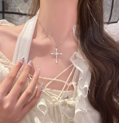 925 Sterling Silver Women Chain Christian Jewelry Cross INRI Crucifix Piece Infinity Pendants & Necklaces Christmas