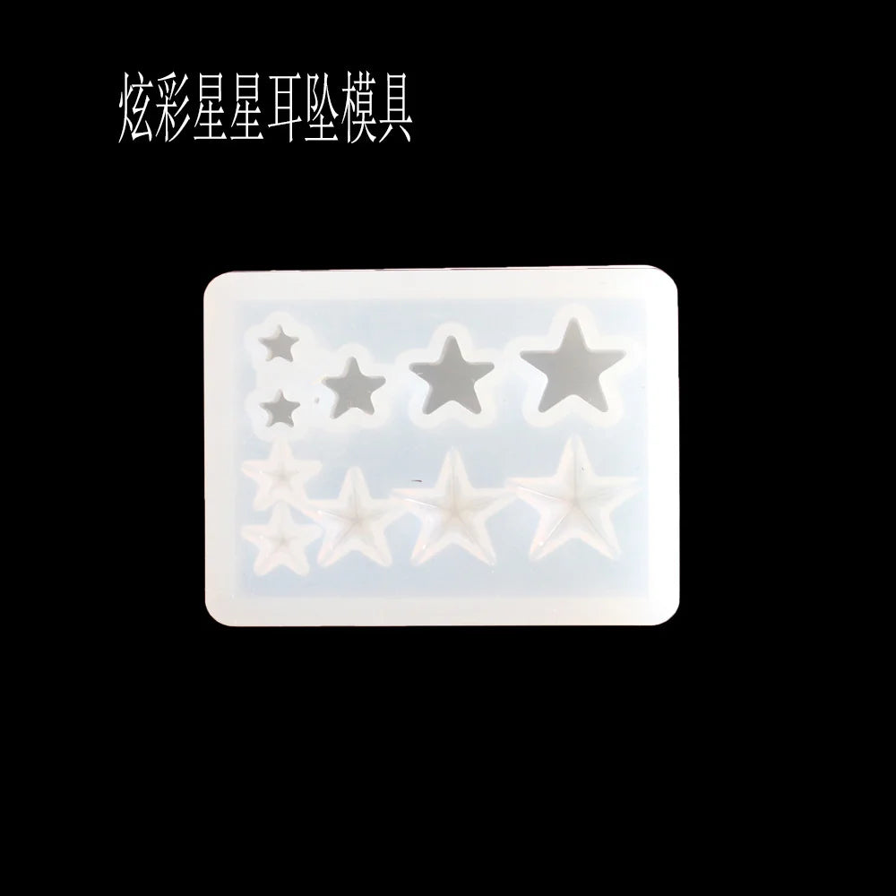 1PC Transparent Manual Three Cubic Resin Molds Pendant DIY Silicone Mold Dried Flower Jewelry Tools Accessories