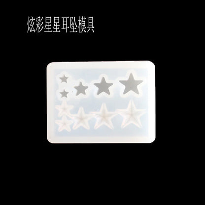 1PC Transparent Manual Three Cubic Resin Molds Pendant DIY Silicone Mold Dried Flower Jewelry Tools Accessories