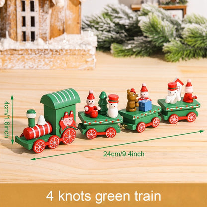 Christmas Wooden Train Merry Christmas Decoration for Home 2023 Christmas Ornaments Navidad Xmas New Year 2024