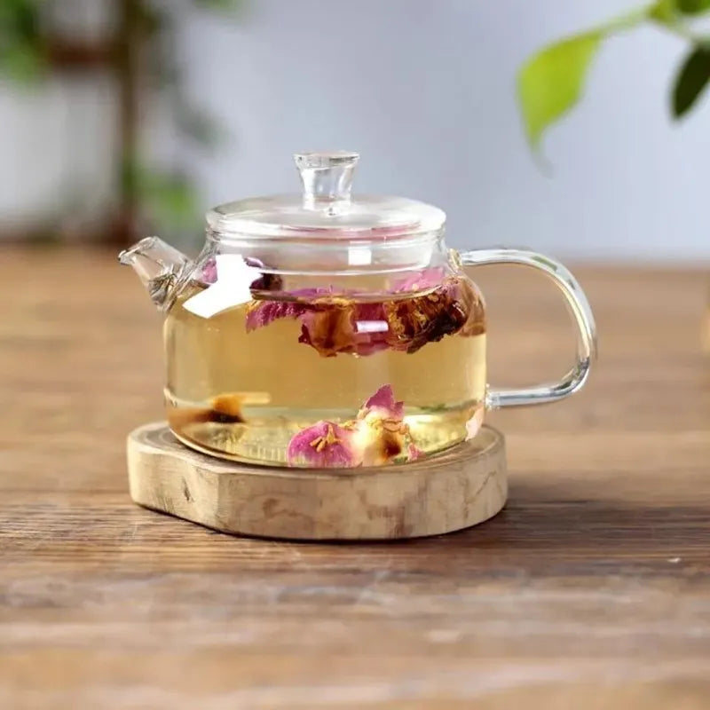 200ML Transparent Glass Teapot Water Jug Heat-Resistant Clear Kung Fu Tea Pot De