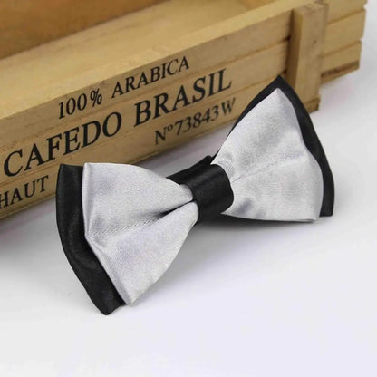 Classic Kid Suit Neckwear Baby Boy's Girls Fashion Solid Color Adjustable BowtiE Chlidren Two Tone Pet Dog Cat Bow Tie