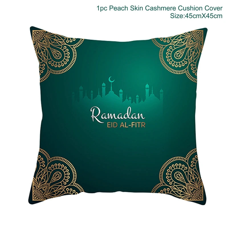 EID Mubarak Cushion Cover Ramadan Decoration for Home Ramadan Kareem Mubarak Muslim Islamic Party Supplies EID Pillowcase