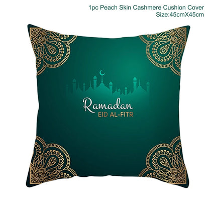 EID Mubarak Cushion Cover Ramadan Decoration for Home Ramadan Kareem Mubarak Muslim Islamic Party Supplies EID Pillowcase