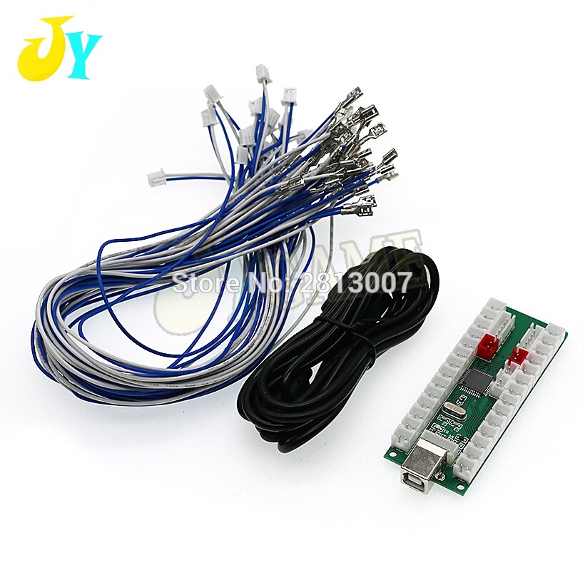 2 Players Arcade Zero Delay USB Encoder PC PS3 Raspberry Pi Android Joystick Board 5v LED Push Button Controller DIY