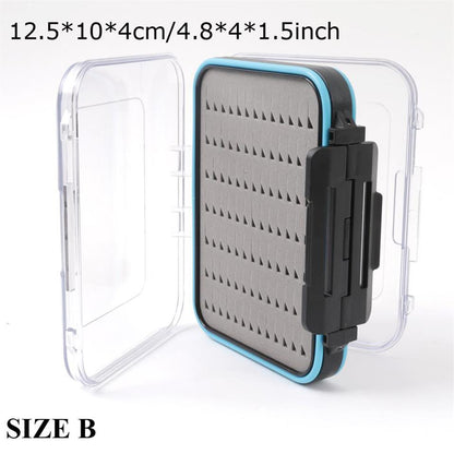 Maximumcatch Fly Box Waterproof Slit Foam High Density 4 Size Fly Fishing Tackle Box
