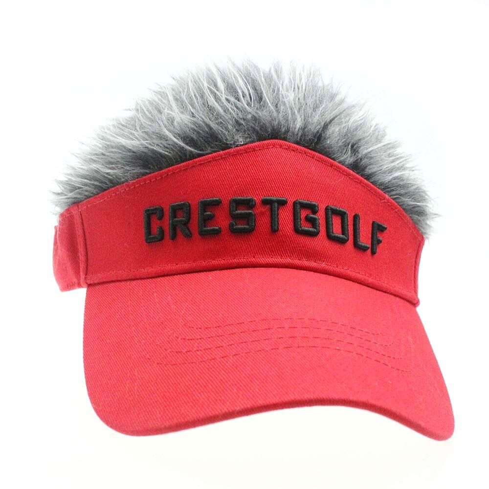 CRESTGOLF Adjustable Fake Hair Golf Cap Men Hat Wig/ Hair Golf Baseball Caps With Several Colors Available