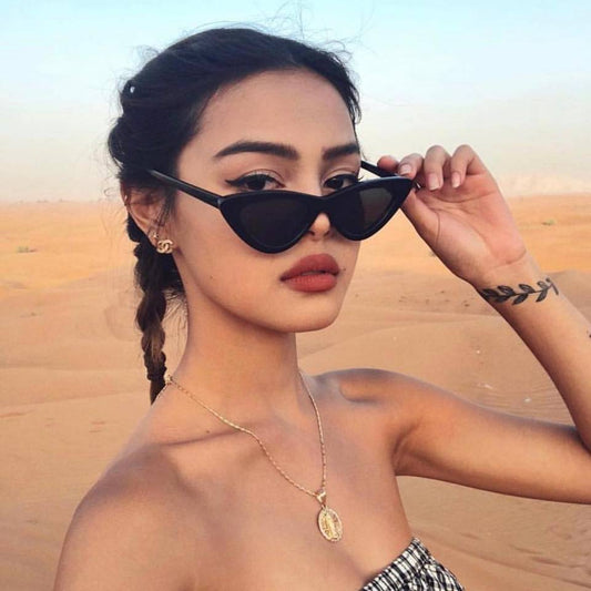 Vintage Cateye Sunglasses Woman Retro Small Cat Eye Sun Glasses Brand Designer Colorful Eyewear for Female Oculos De Sol
