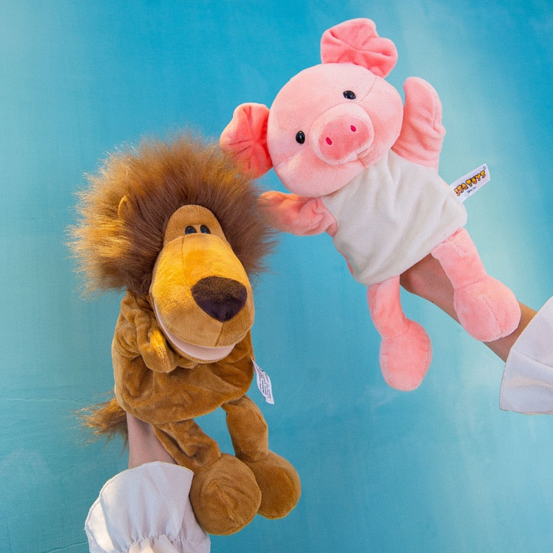 30cm Cute Whole Body Animal Hand Puppet Plush Toy Kindergarten Story Interactive Props Parent-Child Game Glove Dolls