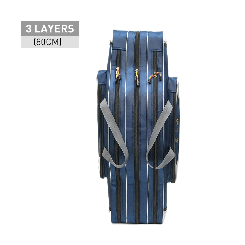 Portable Multifunction Fishing Bag Pesca Canvas 80/90/100/120cm Fishing Rod 3 Layer 4 Layer Travel Carry Case Pesca XA49G