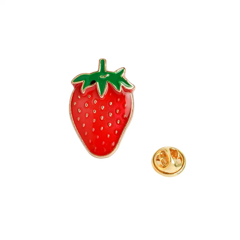Rainbow Enamel Lapel Cartoon Pins Fruits Food Mix Brooches Badges Backpack Cute Pins for Friends Jewelry