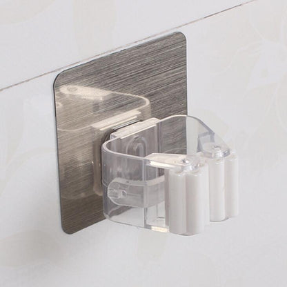 Wall Mounted Mop Organizer Holder Rack Self Sticking Brush Broom Hanger Hook Kitchen Bathroom Mops Storage Racks Drop 1pc Strong