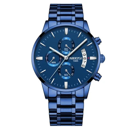 NIBOSI Relogio Masculino Men Watches Luxury Famous Top Brand Men's Fashion Casual Dress Watch Military Quartz Wristwatches Saat