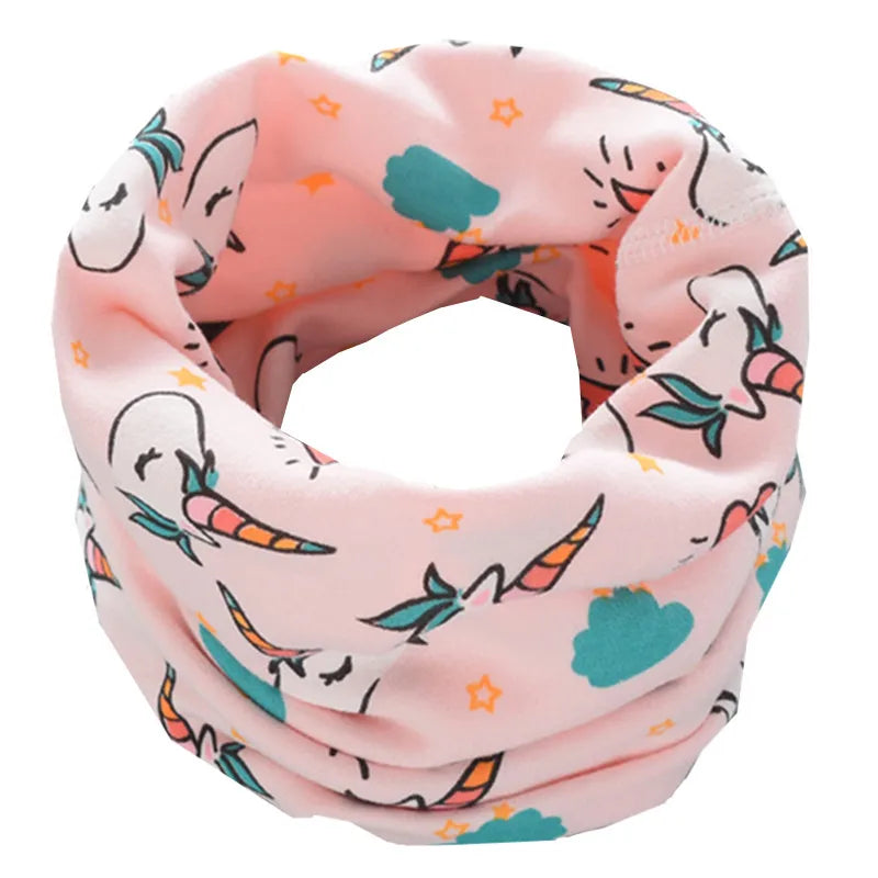 New Autumn Winter Girls Cotton Scarf Kids Scarf Bibs LIC Boys Girls Scarves Lovely Kids Collar Children Bufandas O Ring Scarf