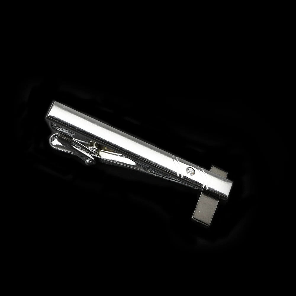 Men's Metal Tie Clip Bright Chrome Stainless Steel Jewelry  Necktie Clips Pin Clasp Clamp Wedding Charm Creative