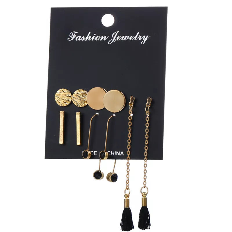 17KM Vintage Tassel Acrylic Earrings for Women Bohemian Earrings Set Big Dangle Drop Earring 2020 Brincos Female Jewelry