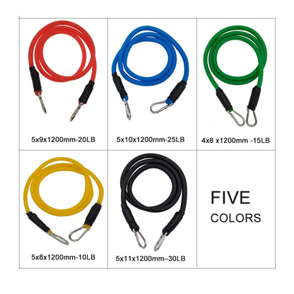 YOUGLE 11pcs/Set Pull Rope Fitness Exercises Resistance Bands Latex Tubes Pedal Excerciser Body Training Workout Yoga