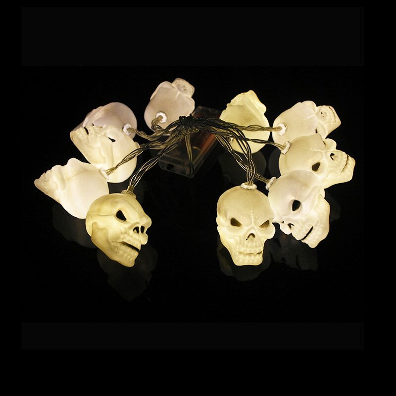 1.5M 10LED Halloween Horror Pumpkin Skull Led String Light Bat Ghost Outdoor Lamp Garland for Halloween Party Home Hanging Decor