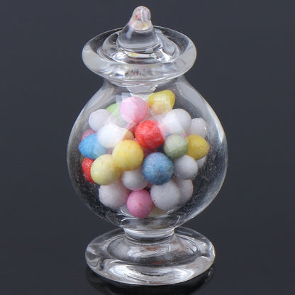 1/2/4/5pcs 1:12 Dollhouse Miniature Food Snacks Glass Jars Candy Bar Food Jar Kitchen Decoration Dolls Accessories Children Toys