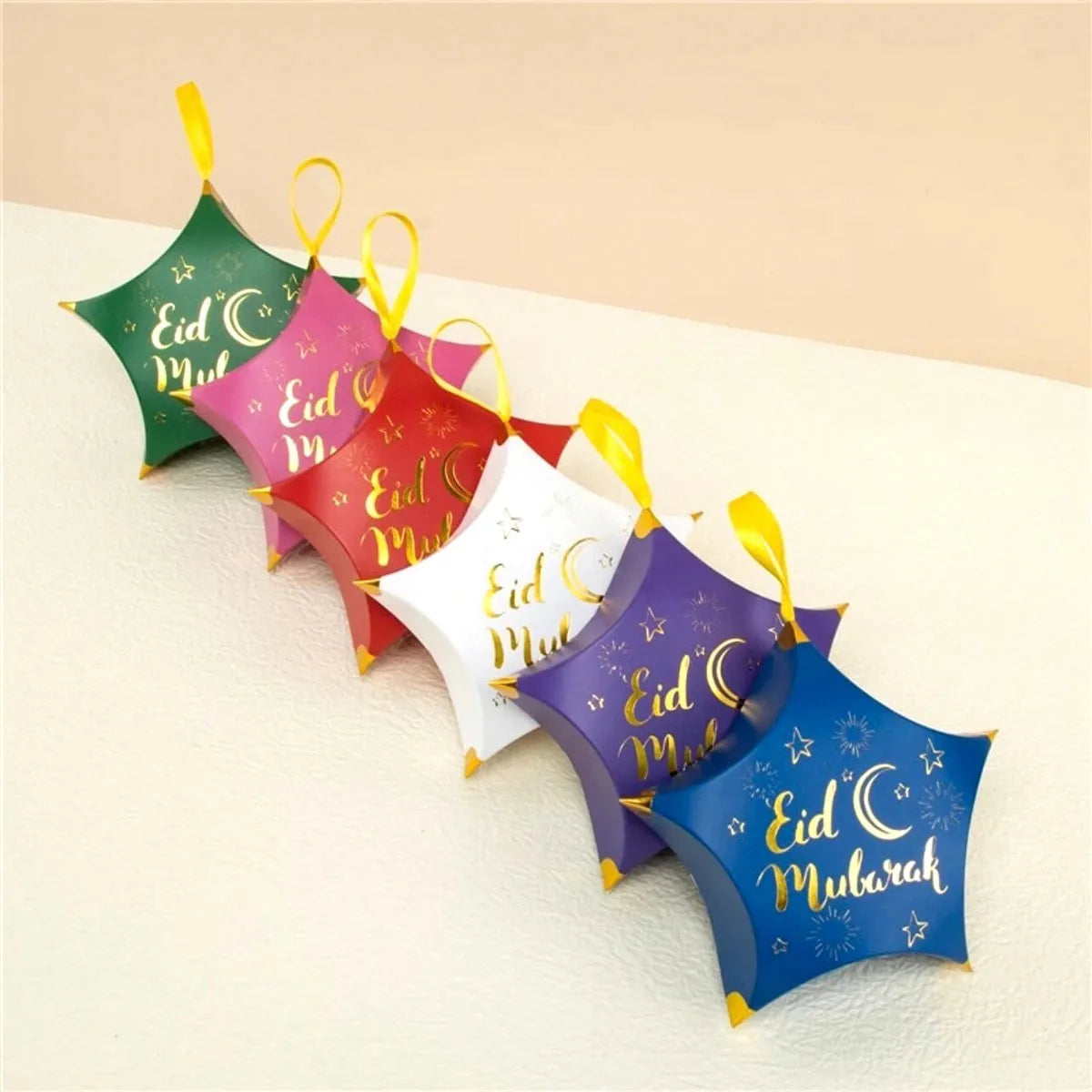 Eid Mubarak Candy Boxes Ramadan Decoration 2024 Eid Mubarak Ramadan Kareem Muslim Islamic Festival Party DIY Decor Supplies