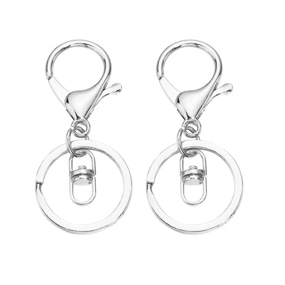 Louleur Key Chain Key Ring Keychain Bronze Rhodium Gold Color 28mm Long Round Split Keyrings DIY Jewelry Making