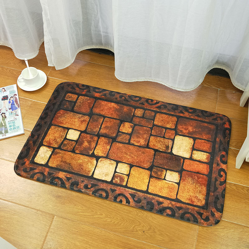 Colorful Stones Bath Mat Set Thicken Flannel Bathroom Carpets Toilet Rugs WC Room Floor Pads Tapis Salle De Bain 45*75 45*120cm