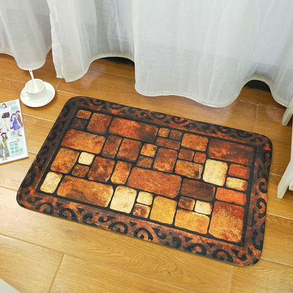 Colorful Stones Bath Mat Set Thicken Flannel Bathroom Carpets Toilet Rugs WC Room Floor Pads Tapis Salle De Bain 45*75 45*120cm
