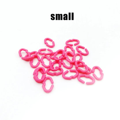 50pcs S M L Size Chicken Beak Clasp Cock Fasan Mouth Snap Ring Replace Peepers Eye Glasses Blinders Spectacles Anti-Pecking Feed