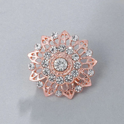 Baiduqiandu Brand Crystal Rhinestones Flower Pins and Brooches for Women Dress Party or DIY Wedding Bouquets Jewelry