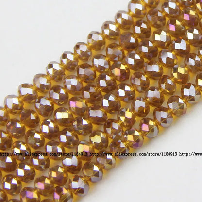 JHNBY Round Shape Upscale Austrian Crystal Beads High Quality 6mm 50pcs Loose Beads Rondelles Glass Ball Bracelet Jewelry DIY