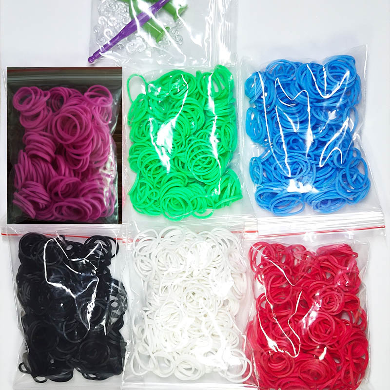 1800pcs Rubber Loom Bands Diy Toys for Kids Lacing Bracelets Girls Hair Rubber Bands Refill Make Woven Bracelet