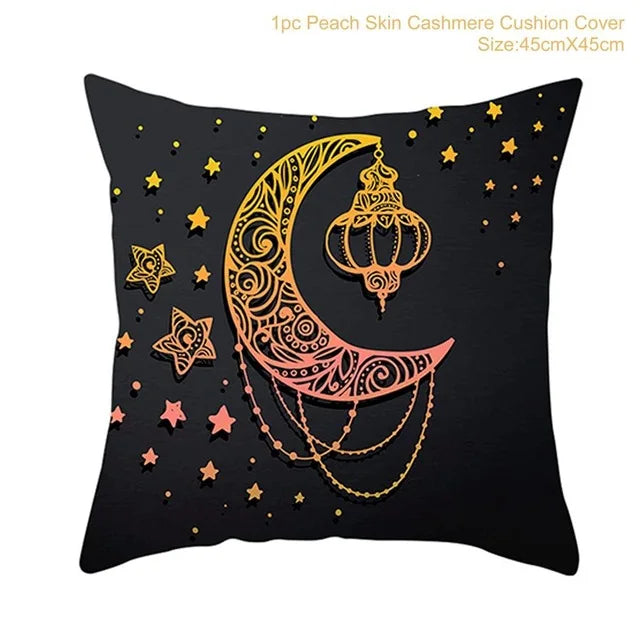 Ramadan MUBARAK Cushion Cover Eid Mubarak Decoration Islamic Muslim Party Favors Islam Eid Al Adha Ramadan Kareem 45x45cm