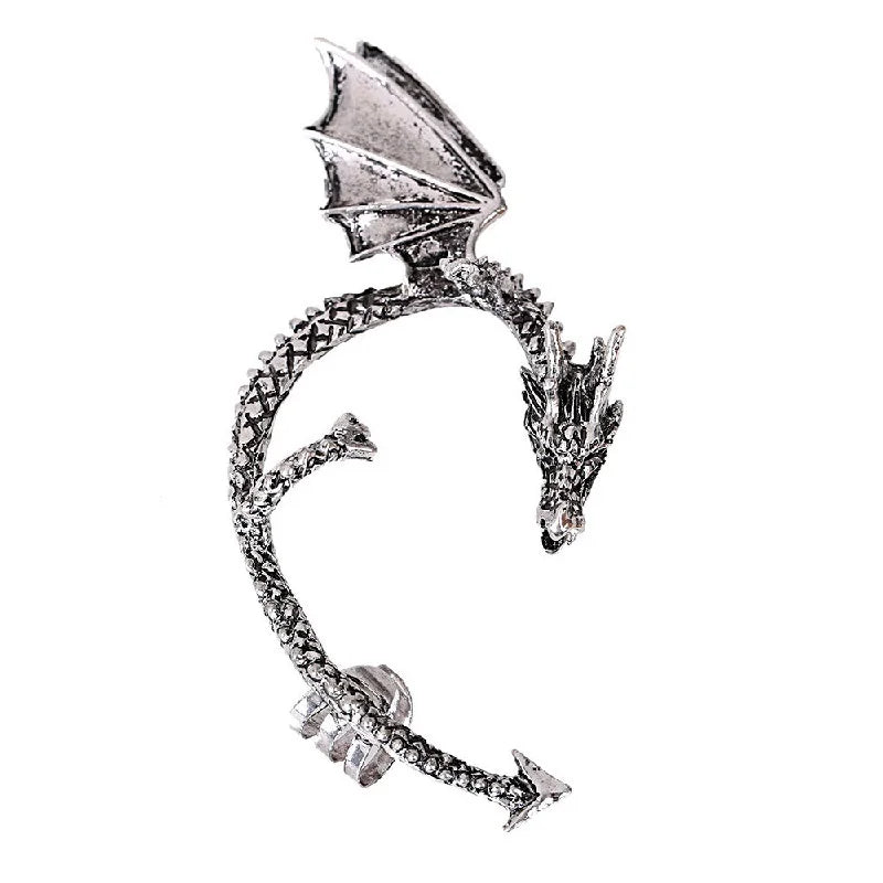 Retro Vintage Gothic Rock Punk Twine Dragon Shape Ear Cuff  Earring Earrings for Women Men  Earrings