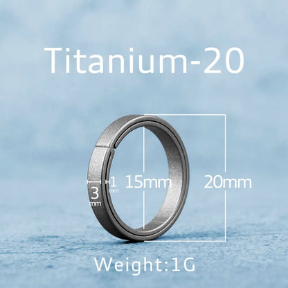 Real Titanium Keyring Super Lightweight Keychain Hanging Buckle for Car Key Ring Holder Quickdraw Tool Creative Accessories